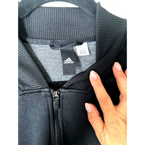 Adidas Mens Black Full-Zip Jacket Size L - Picture 3 of 6